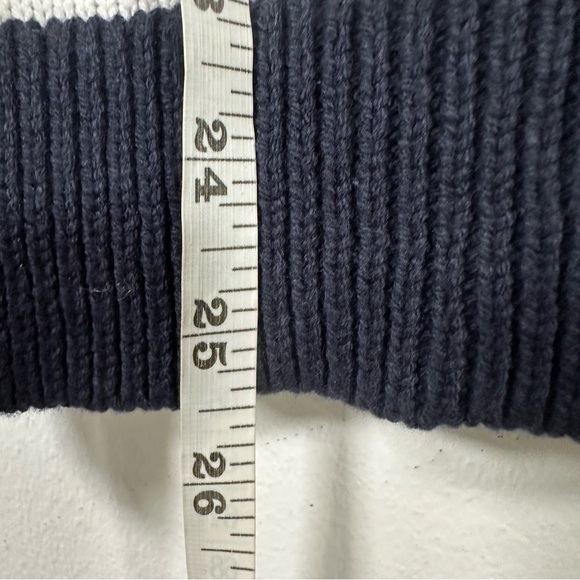 NWT Sail to Sable x Tuckernuck Navy Ivory Roll Neck Nautical Striped Sweater S - Picture 9 of 11